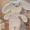 White bunny crochet plushie in a child's room