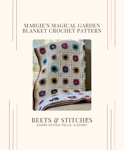 Margie's Magical Garden Crochet Blanket Pattern Front Cover