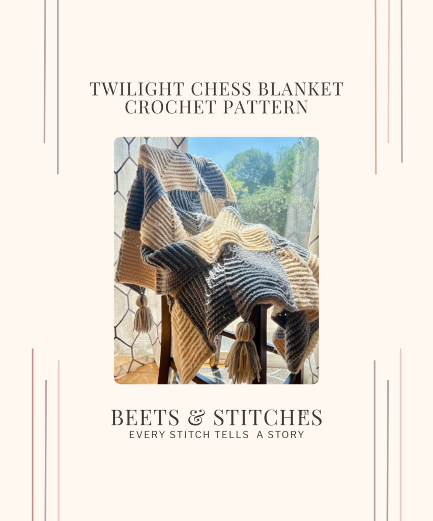 Twilight Chess Chunky Blanket Crochet Pattern