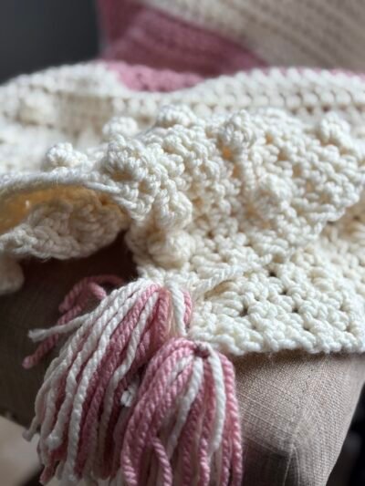 Blush & Bobbles Throw