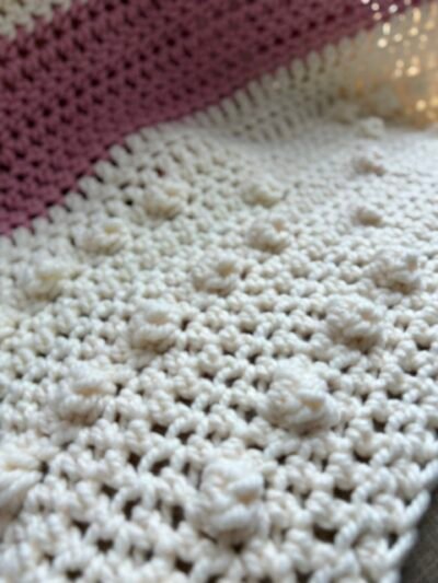 Blush & Bobbles Throw