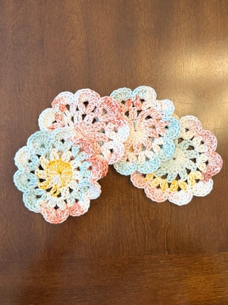 Flower Petal Coasters Crochet Pattern