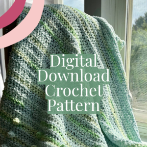 digital pattern for blue and green bobble baby blanket