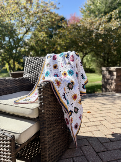 Margie’s Magical Garden Blanket Crochet Pattern