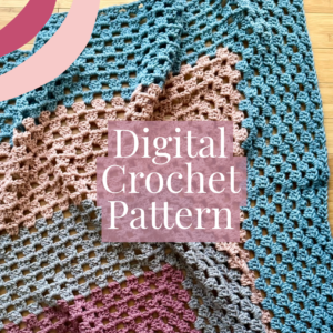 Golden Hour Blanket Crochet Pattern Cover Square