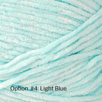 light blue chenille yarn