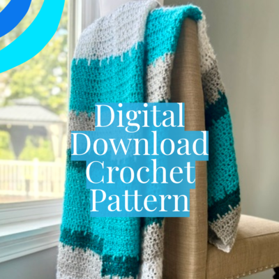 Sea Glass and Mist Crochet Blanket Pattern Cover