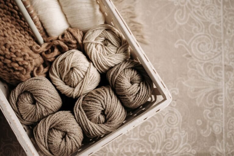 multiple crochet yarn brands in a box